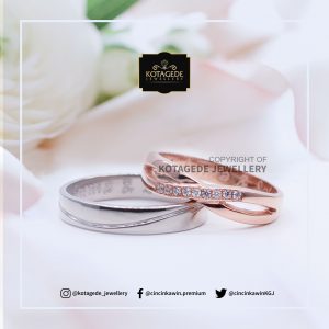 Cincin Kawin Tunangan Couple Platinum Rosegold PT0121RG