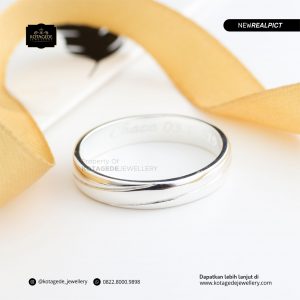 Cincin Kawin Tunangan Emas Putih Premium Elegant WG0184