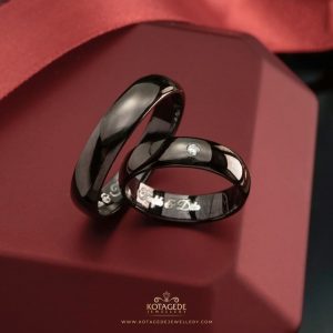 cincin warna hitam polos